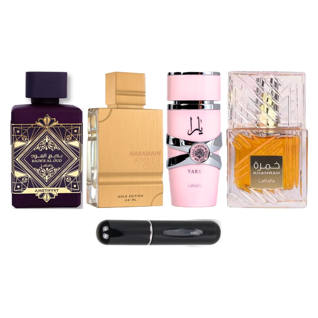 AMETHYSTA+AMBEROUD+YARA+KHAMRAH+PERFUMER